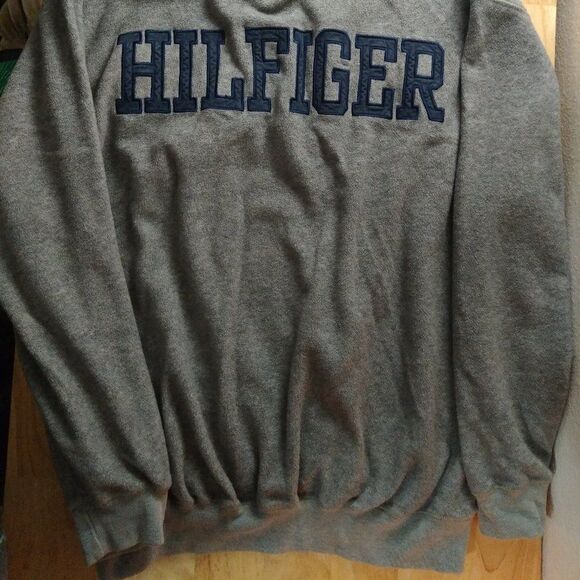 Vintage 90s Tommy Hilfiger Athletics Spell Out Pullover Fleece Jacket - Picture 8 of 8